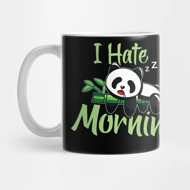 I hate mornings funny panda bear sleeping fan morning grouch by omorihisoka